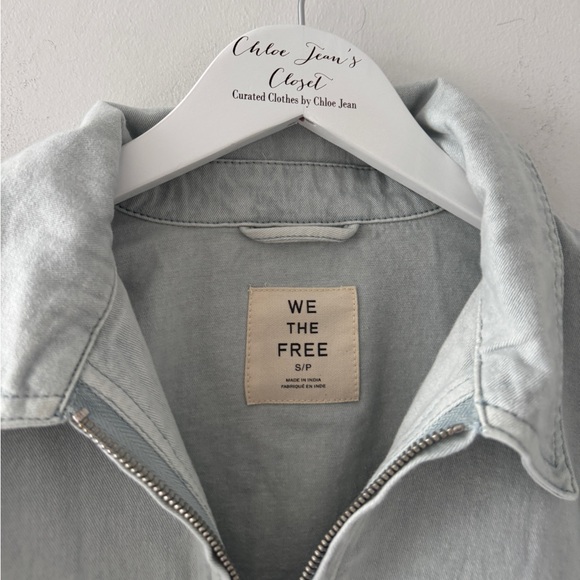 FREE PEOPLE Birdie Track Jacket in Pearl Blue S - Picture 6 of 7